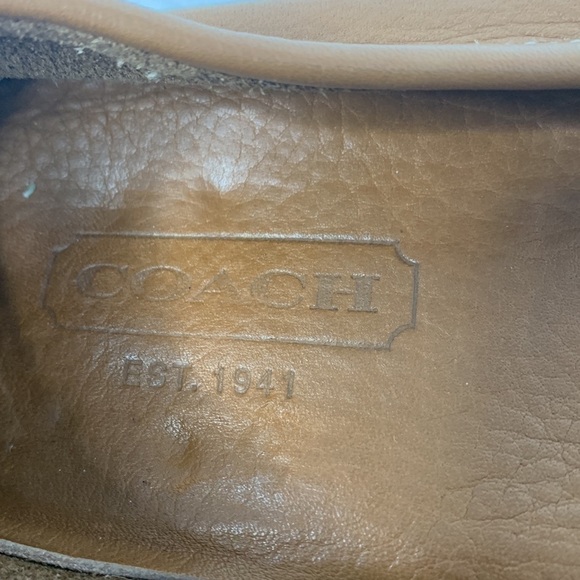 Coach Ariella Leather Loafers in tan with silver hardware - Picture 6 of 10